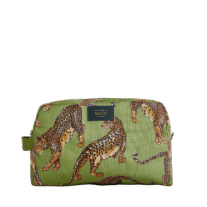 Olive Leopard Large Toiletry Bag