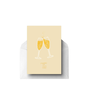 Cheers To You Two, Greeting Card