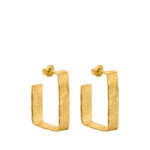 Lignis Wide Golden Earrings Large