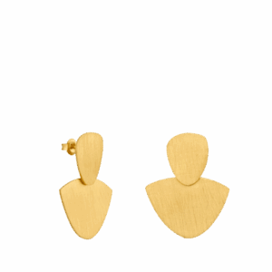 Venus Double Oval Golden Earrings