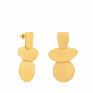 Venus Triple Oval Golden Earrings