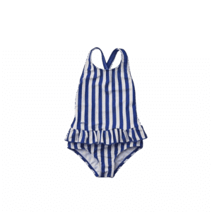 Amara Swimsuit: Stripe: Surf Blue/ Creme de la Creme