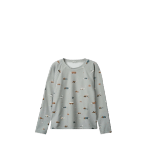 Noah Longsleeve Swim Tee: Vehicles/Dove Blue