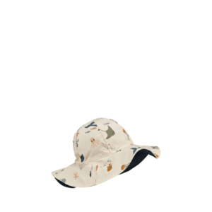 Amelia Reversible Sun Hat - Sea Creature/Sandy Mix