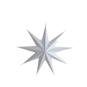 Star Point White Ornaments