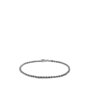 2mm Braided Chain Bracelet, Sterling Silver Large