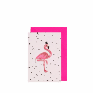 Flamingo - Pink, Open Greeting Card