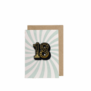 18 Swirl, Birthday Greeting Card