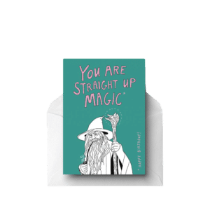 Straight Up Magic Gandalf, Greeting Card