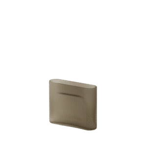 Ridge Vase - Taupe Frosted Glass