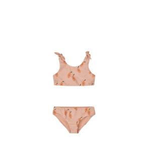 Bow Printed Bikini Set: Papaya/Pale Tuscany