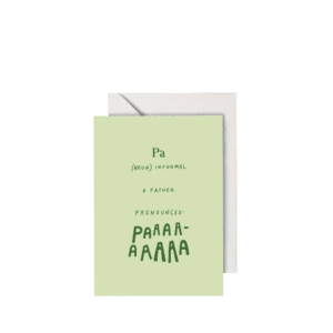 Pa (Noun) Informal, Greeting Card
