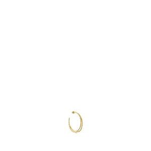 Pearl Drop Double Hoop, Gold Plated