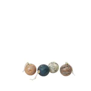 Marble Ornaments, Set of 4