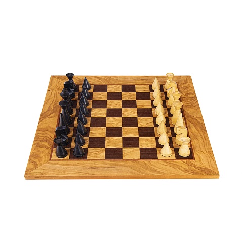 Olive Burl Chess Set 40x40cm
