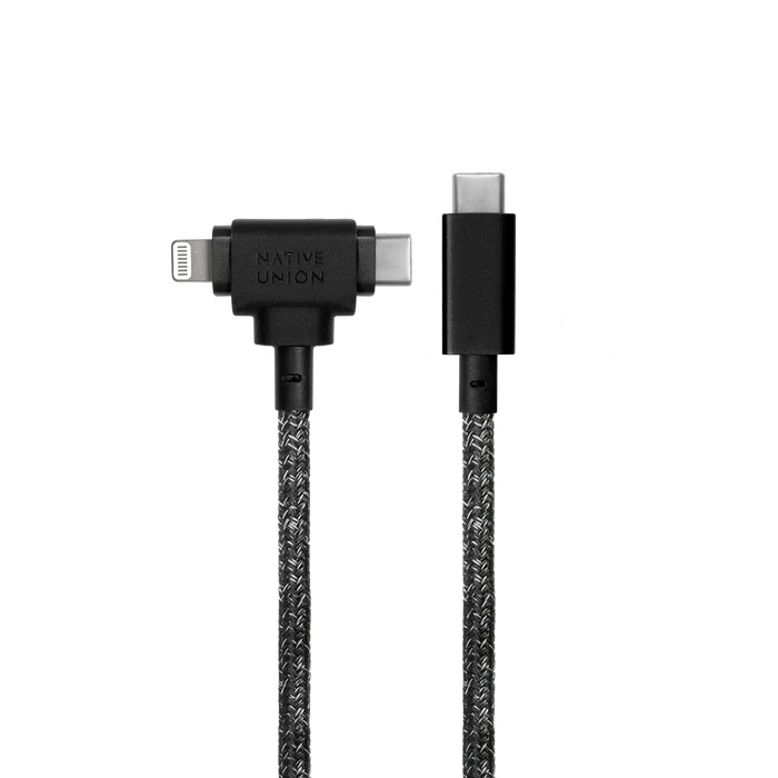 Belt Cable Duo (USB-C to Apple Lightning &amp; USB-C)