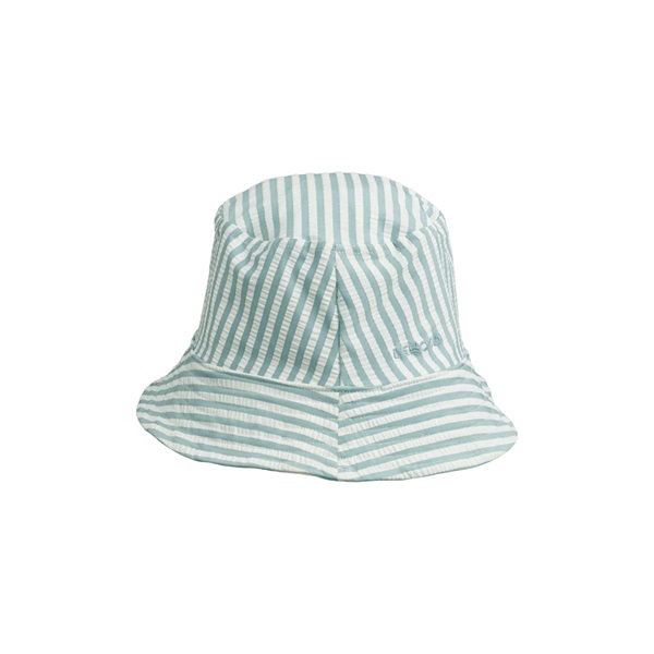 Matty Sun Hat Stripe - Sea blue / White