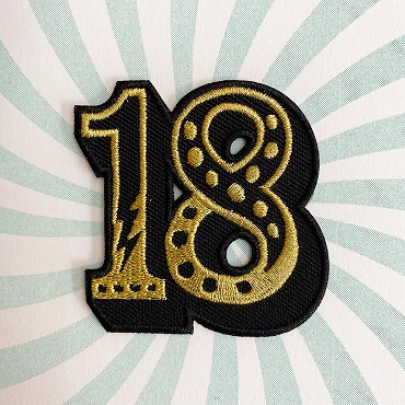 18 Swirl, Birthday Greeting Card