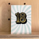 18 Swirl, Birthday Greeting Card