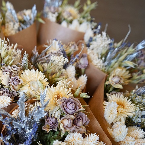 Dried Flowers Market More Bouquet - Frosted White