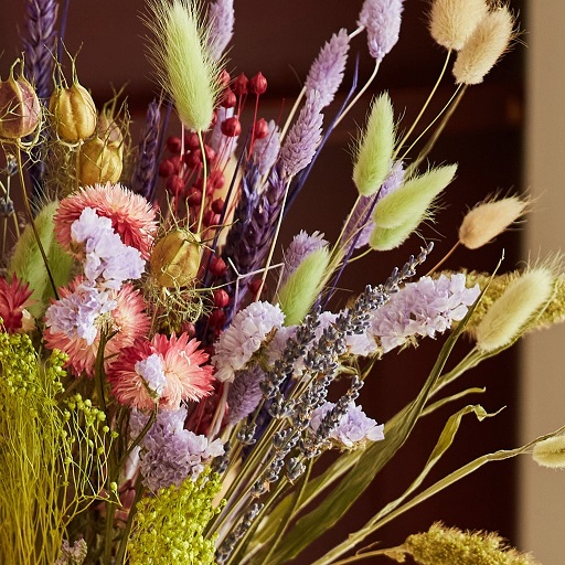 Dried Flowers Field Bouquet Large - Purple Dusk