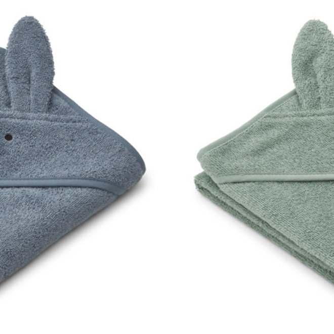 Albert hooded towel 2-pack - Rabbit