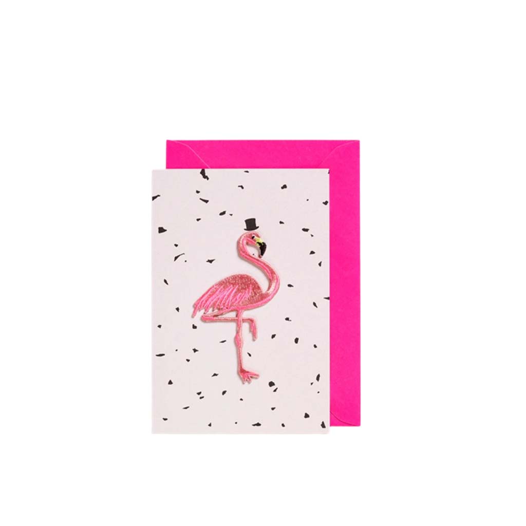 Flamingo - Pink, Open Greeting Card