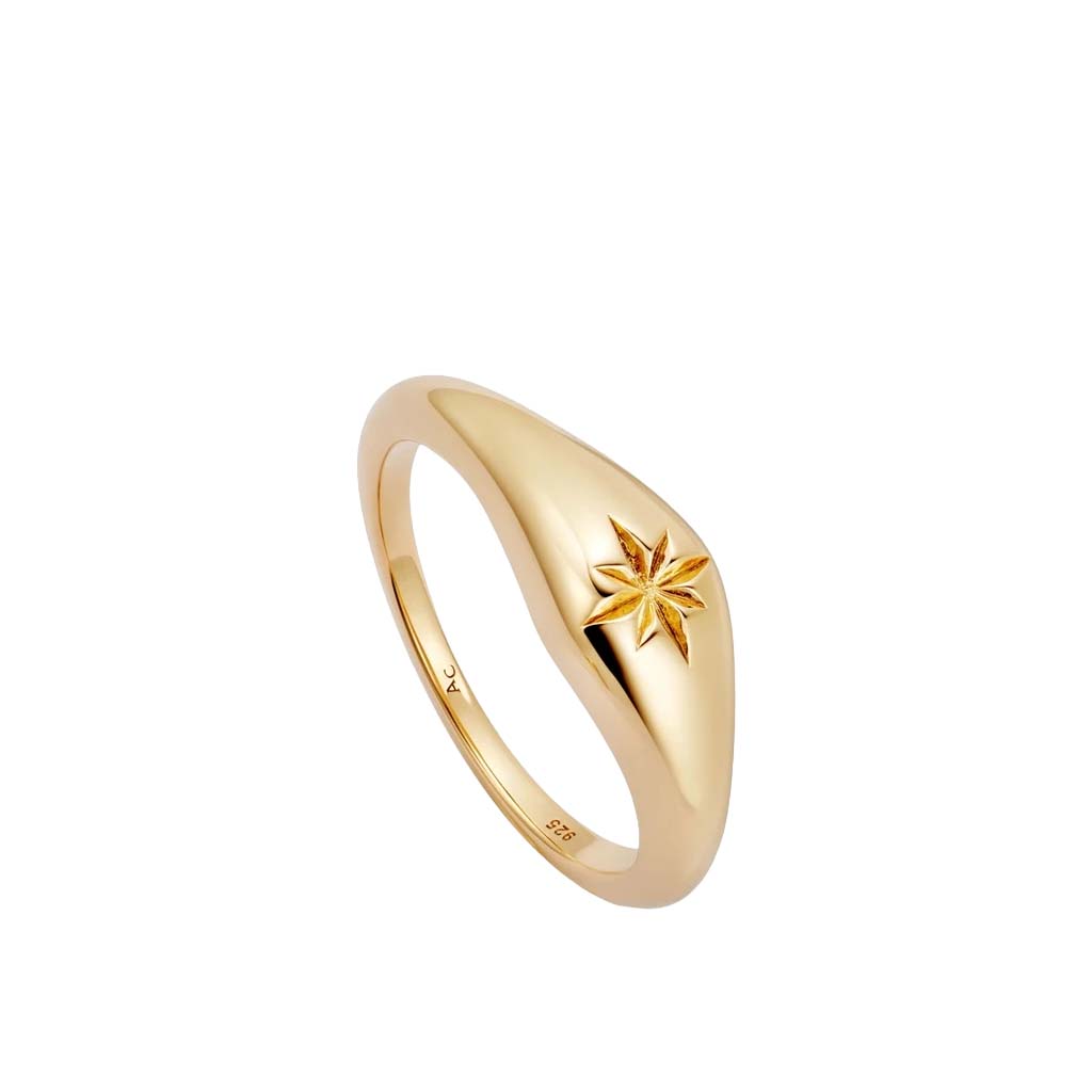 Gold Mini Aurora Dome Ring