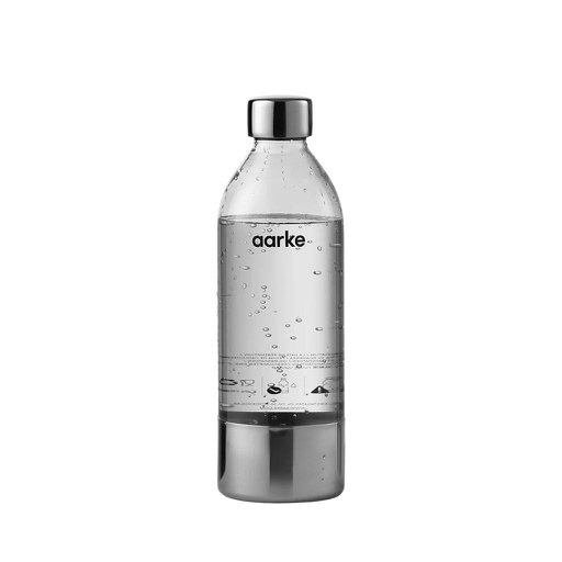 Aarke Pet Water Bottle 1L, Polished Steel