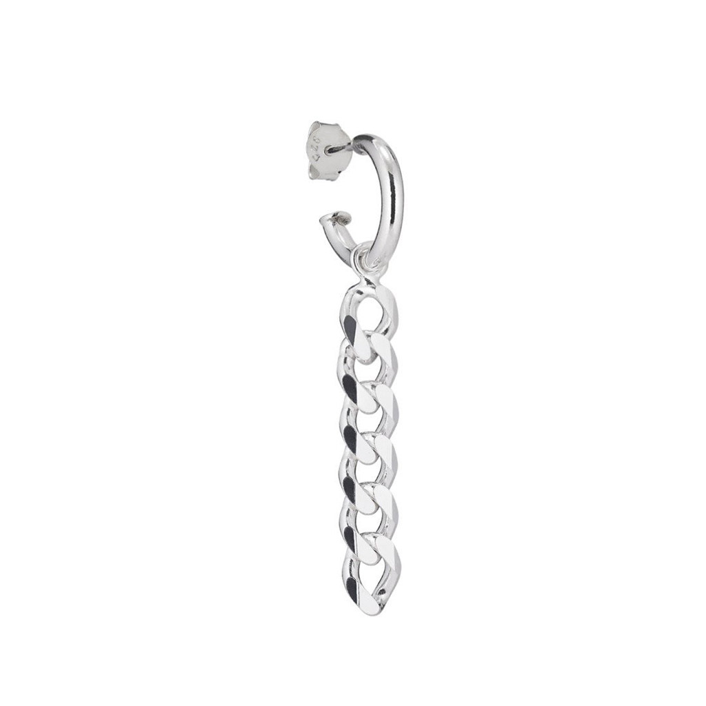 Savannah Hoop Earring, Silver (Single)