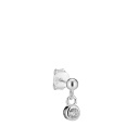 Crystal Earring, Silver (Single)