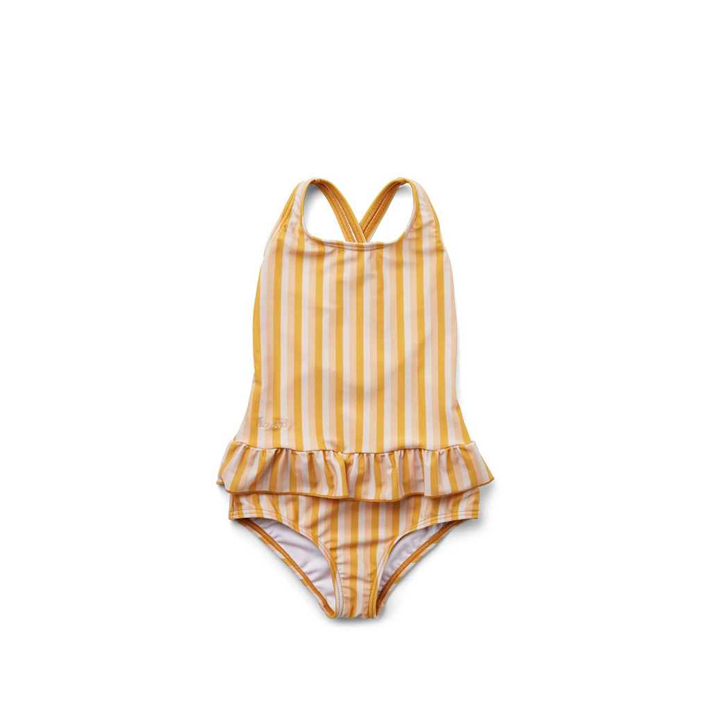 Amara Swimsuit: Stripe: Peach/Sandy/Yellow Mellow