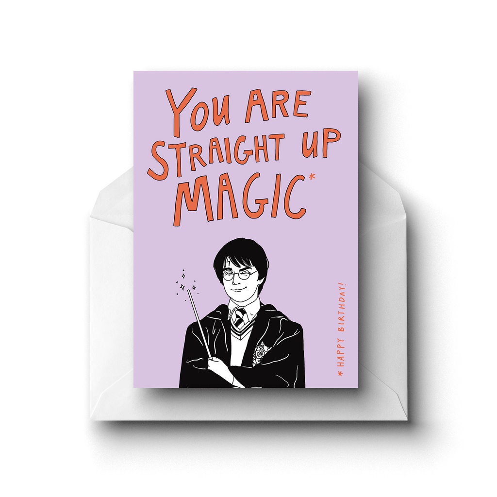 Straight up Magic Harry, Greeting Card