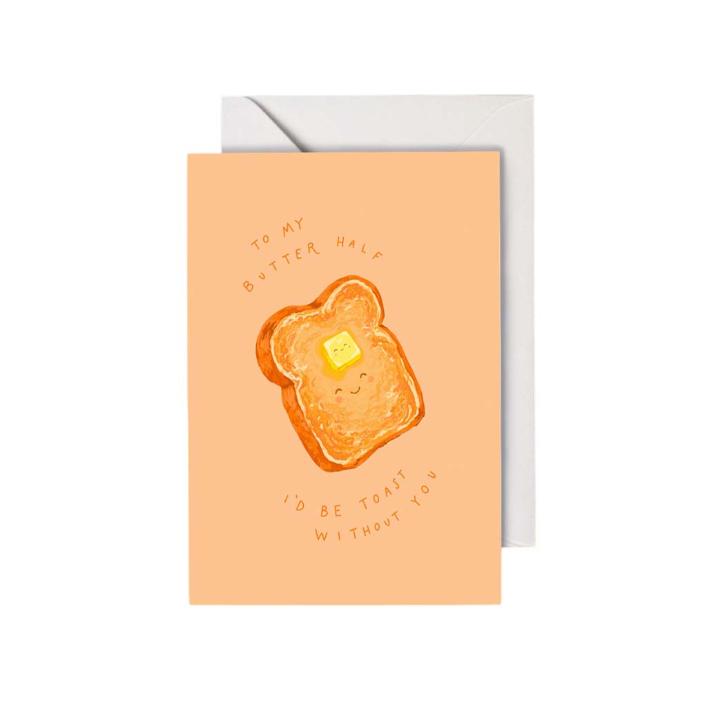 Butter Half Toast, Greeting Card