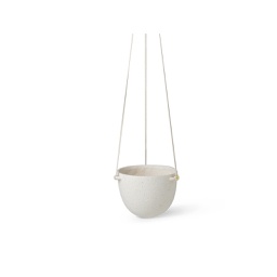 [GLFM04100] Speckle Hanging Pot, Large White