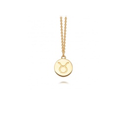 [FSAC10201] Zodiac Biography Pendant Necklace, Taurus Gold