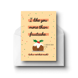 [STIP02600] I Like You More Than Fruitcake, Greeting Card