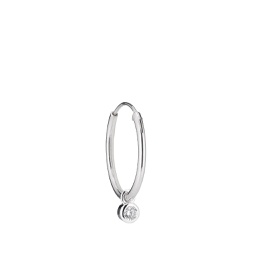 [FSES02401] Golden Hour Hoop Earring, Silver (Single)