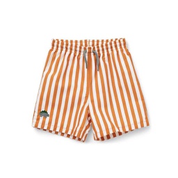 [KDLW06500] Duke Board Shorts: Stripe: Mustard/White