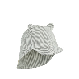 [KDLW07701] Gorm Sun Hat Stripe: Blue wave/creme de la creme