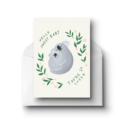 [STPS04500] Hello Sweet Baby, Koalas Greeting Card