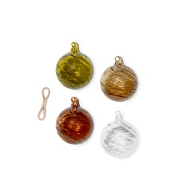 [SDFM01501] Twirl Ornaments, M, Set of 4