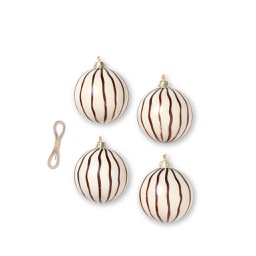 [SDFM01601] Christmas Glass Ornaments – Lines, Set of 4