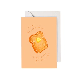 [STPS05400] Butter Half Toast, Greeting Card