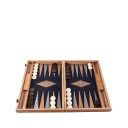 [STUS01001] Backgammon, American Walnut with Black oak