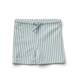 [KDLW25401] Otto Swim Pants Seersucker - Stripe Sea Blue/White