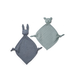 [KDLW29300] Yoko Mini Cuddle Cloth 2 Pack, Blue Mix