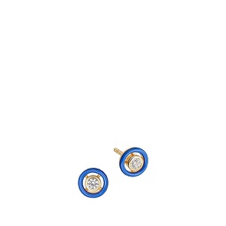 [FSAC17600] Circulus Enamel Halo Stud Earrings