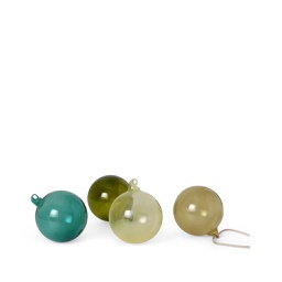 [SDFM02400] Glass Baubles - L - Set of 4