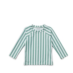 [KDLW36401] Noah Swim Tee: Stripe: Peppermint/White